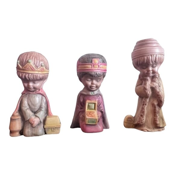 VTG DUNCAN 1980 11 Piece Porcelain Nativity Set Mary Joseph Baby Jesus Christmas - Picture 11 of 15